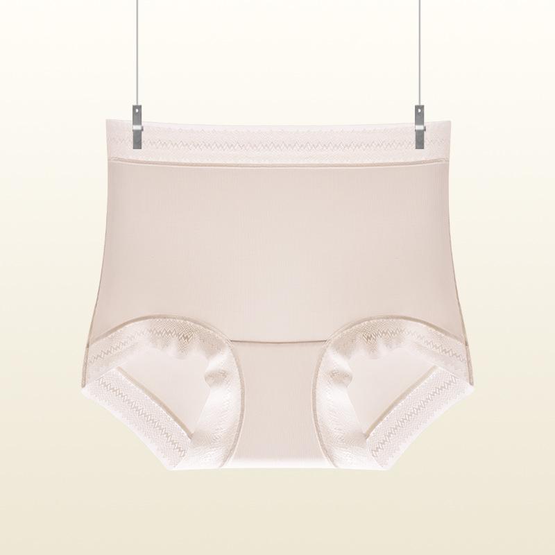 

Women s Mid-Rise Seamless Ribbed Briefs, Plus Size, Breathable Antibacterial with Extended Crotch, Ice Silk Feel XL 130-165 jin