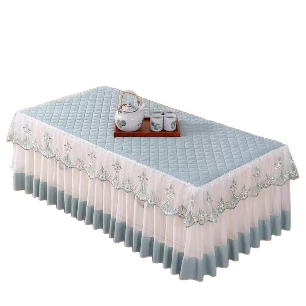 New European-style Lace Tablecloth Rectangular Cotton Lace Table Cover Cloth Exquisite Vintage Dust Cover Dining Table