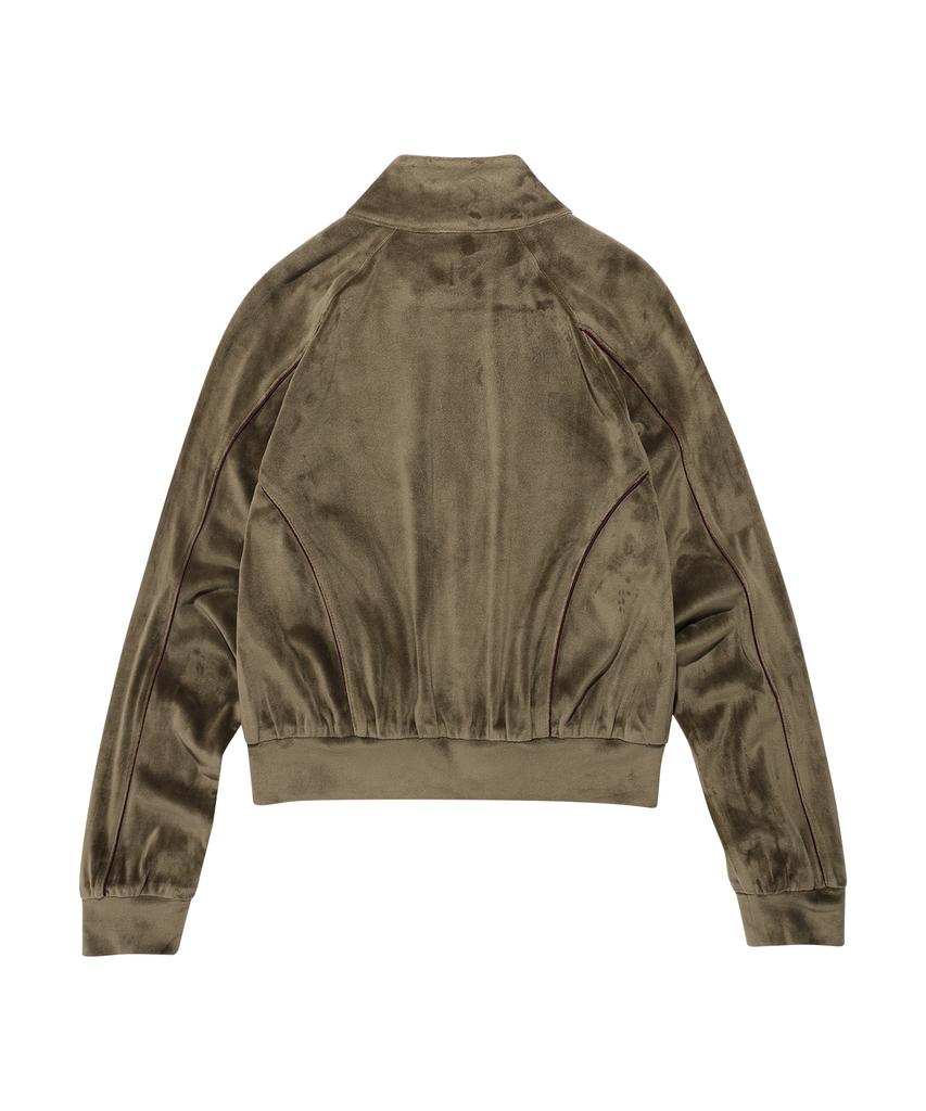 Ames-Worldwide Ames Velour Track Zipup Khaki