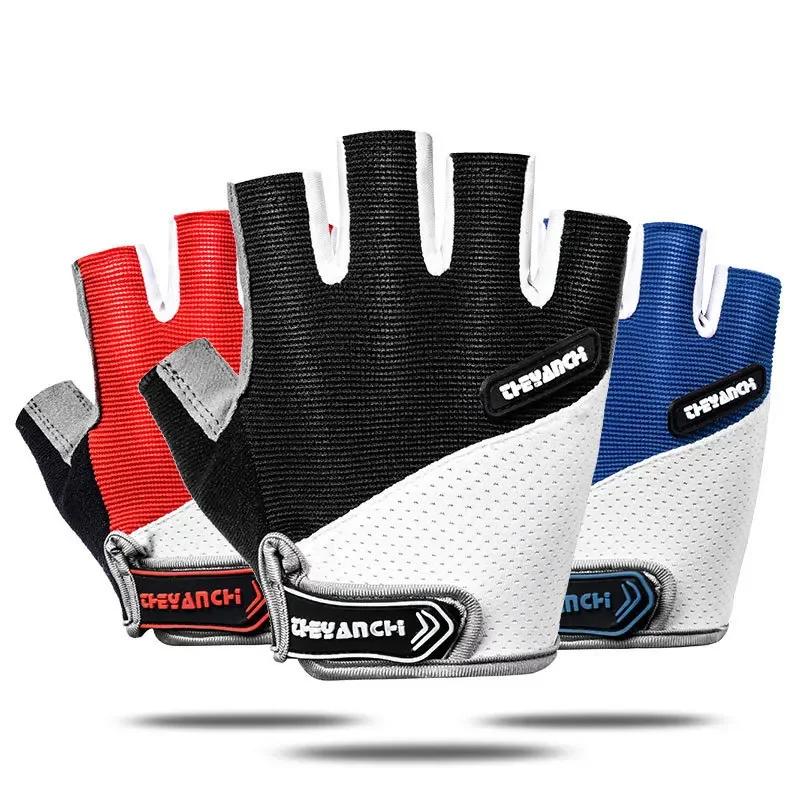 Guanti da Ciclismo in GEL Antiscivolo Resistenti agli Urti Mezzo Dito Sportivi Resistenza Uomo e Donna Estivi Traspiranti Palestra Fitness Guanti da Bici MTB