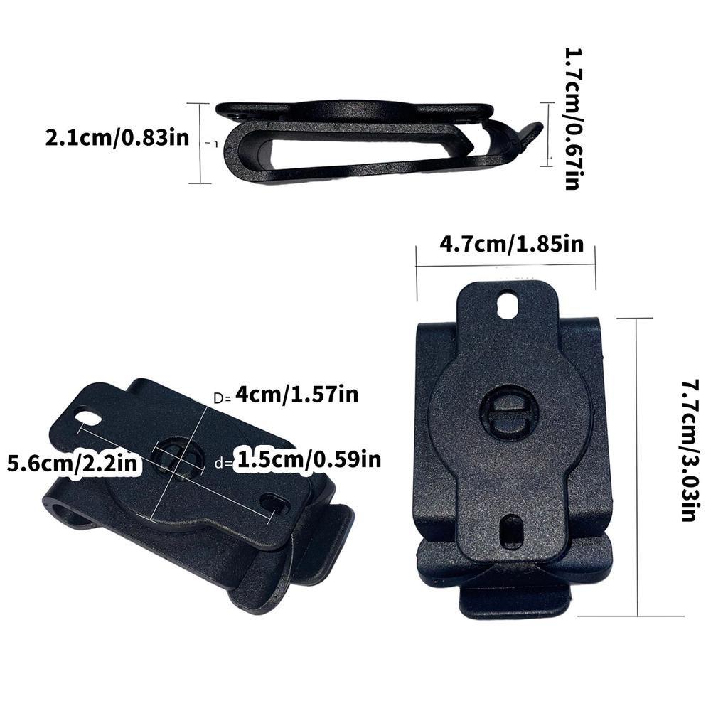1/2Set Tactically Knife Holster Back Clip 360 Degree Rotating K Sheath Back Clip Belt Clip with Screws Easy To Carry