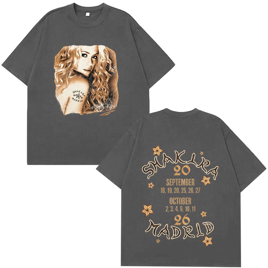 Shakira Las Mujeres Ya No Lloran 2026 Tour Print T-shirts Men Women Fashion T-shirts Casual Cotton Oversized Vintage T-shirts