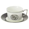 Noritake Cup Saucer Pair Coffee and 240cc Aidan 2 Guests Bone China & (color-changeable Set) (for Tea) White/Black P93687/4867-12