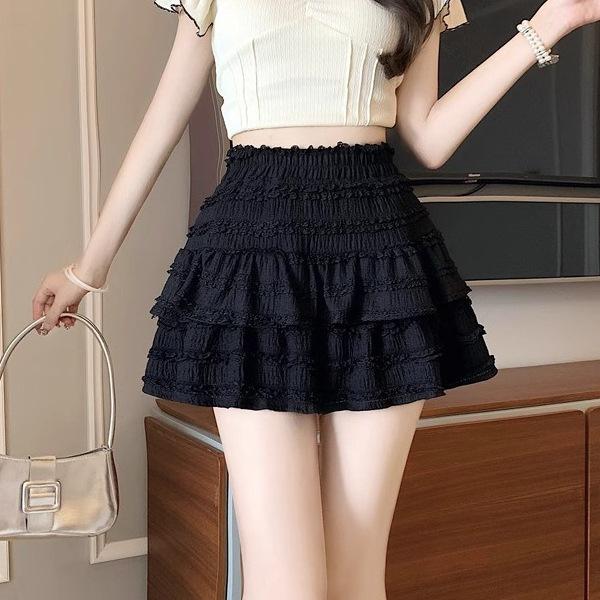 High Waist Ballet-Style Puff A-Line Midi Skirt - Slimming Spring Outfit for Women