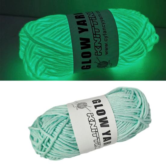 1 Roll Knitting Yarn Glow in The Dark Multiple Colour Anti-fade Soft Solid Color DIY Multi-colors Hand Making Luminous Fine Yarn Household Supplies