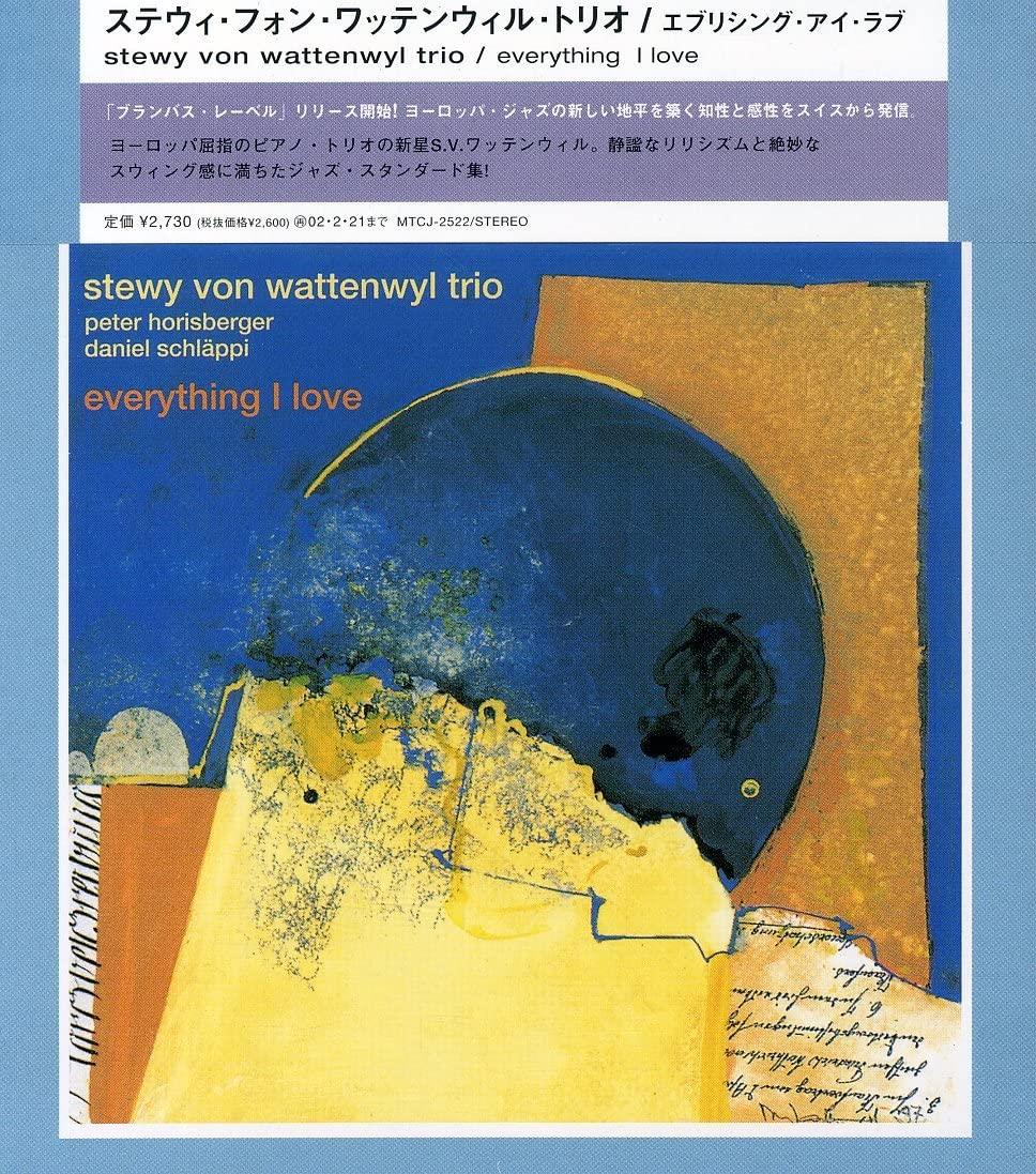 

CD STEWY VON WATTENWYL TRIO - Everything I Love MTCJ2522 Non Japan Music Others Used