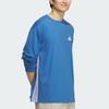 adidas T Shirts Unisex Blue Crew Neck Moderate KF5195-