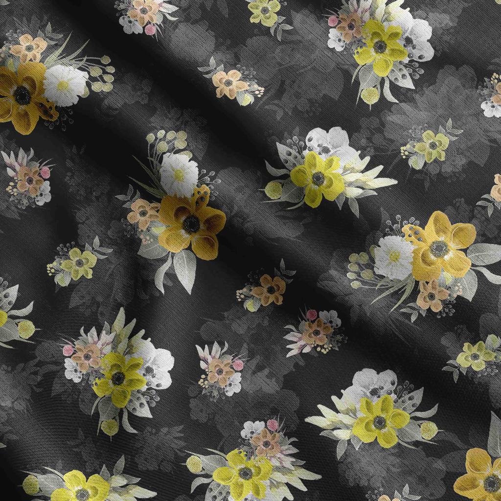 Soimoi Floral Vintage Print Cotton Cambric Quilting Fabric Sold by The Yard 42 Inch Wide Medium Weight Cotton Fabric Sewing Supplies
