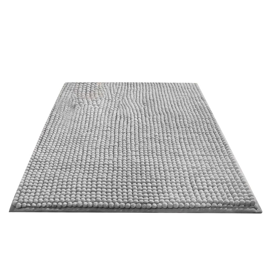 Badrumsmatta, Tillverkad av tjockt, mjukt, absorberande chenillegarn, Snabbtorkande mikrofibermaterial, Gummibaksida, Tvättbar, Lämplig för duschgolv.