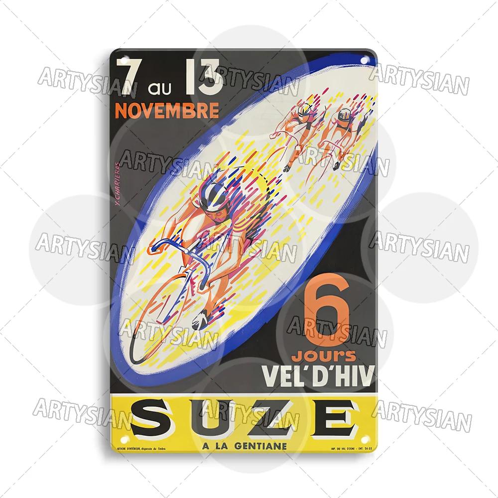 Tour de France Metal Sign Cycle Bicycle Racing Plaque Course de la Paix Championnat du monde Tour of Peace Vel’ d’Hiv Alcyon