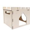 Hideout House Bunny Castle Cage Accessories Detachable Nesting Habitat Cabin for Kittens Cat