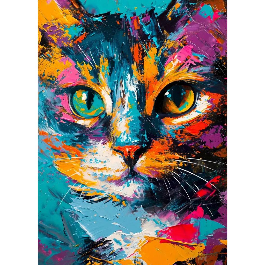 Abstract Animals Cat Lion Shark Wolf Tiger Deer Graffiti Art Canvas Painting Wall Poster Prints Pictures Living Room Decor