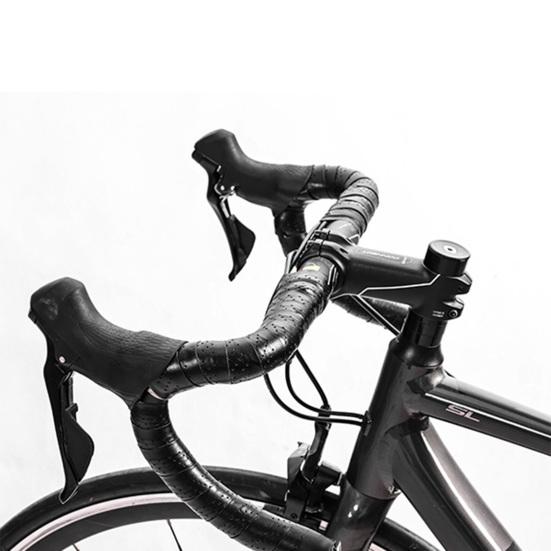 Bicycle Handlebar Tape Faux Leather Self-adhesive Anti-slip Shockproof Sweat Absorption Bike Handle Wrap Straps