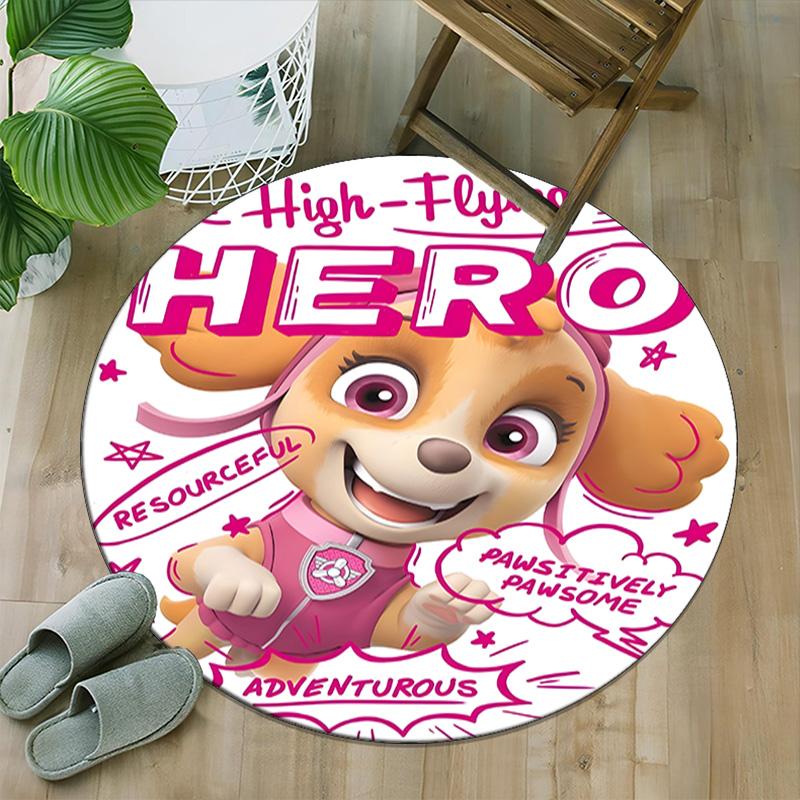 1pc Paw23 Carpet, Round Rug, Comfortable, Suitable for Entryways, Living Rooms, Office, And Bedrooms, Christmas Decoration
