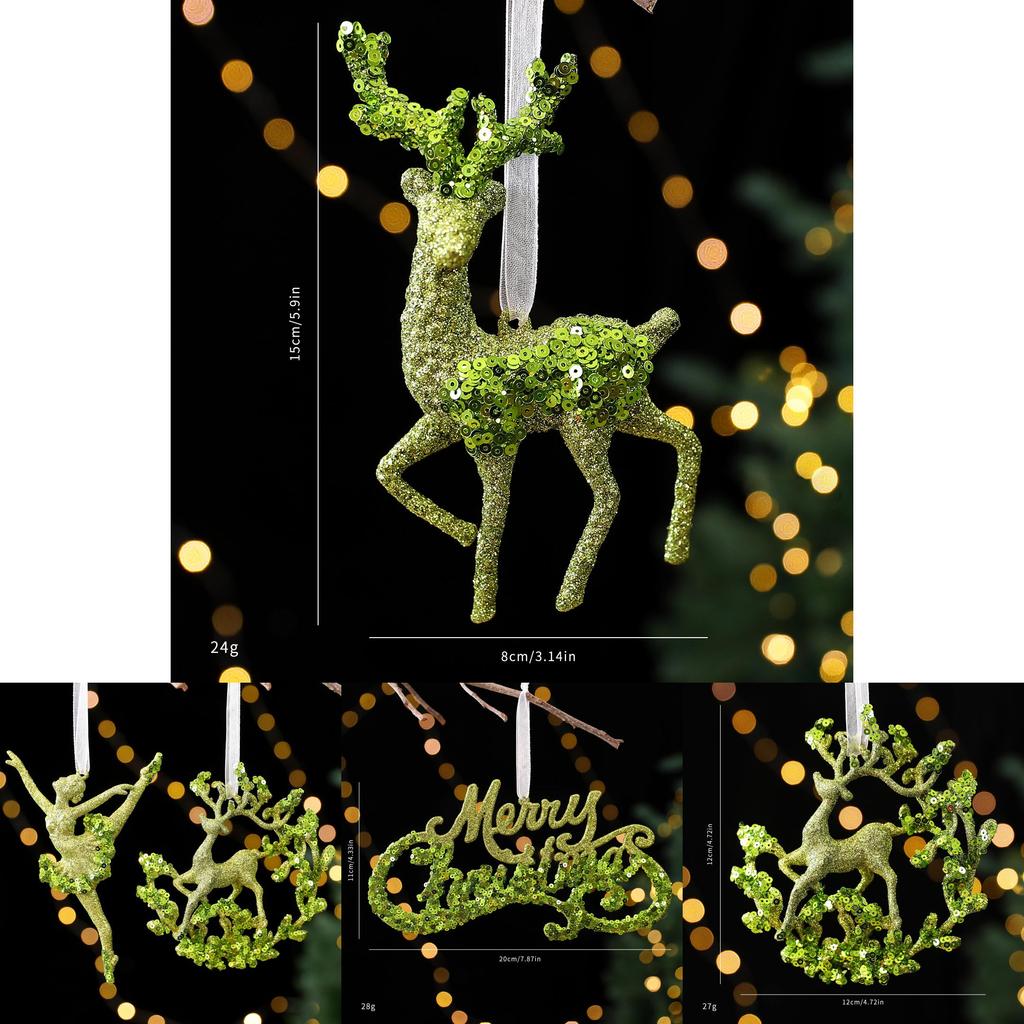 Weihnachtsbaum-Szenendekor mit glitzernden Schneeflockenornamenten und Acrylmaterial für Feiertagsfeiern
