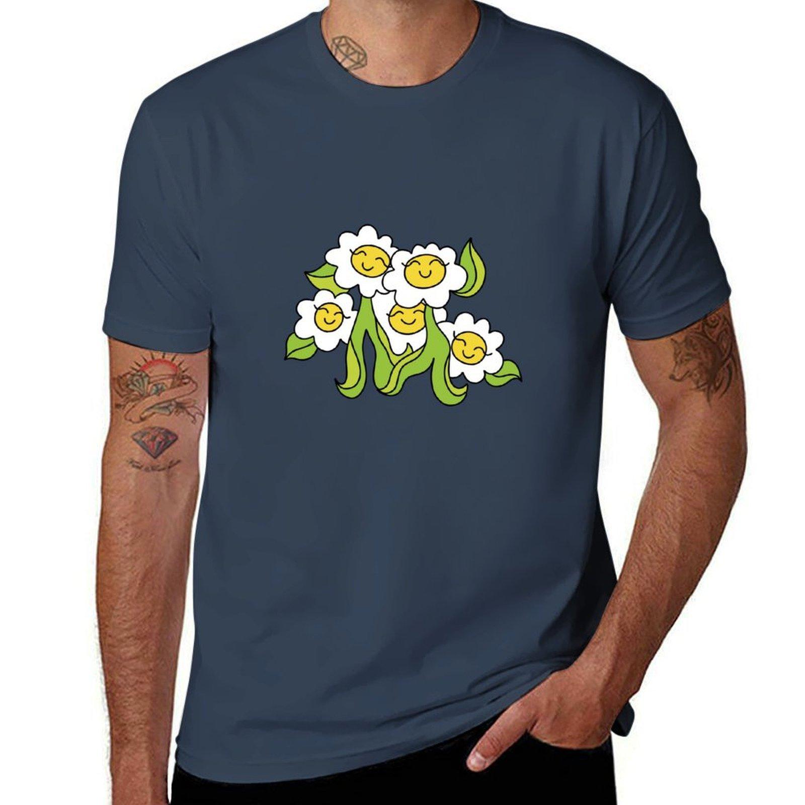 Dancing Flowers Pleasing Tshirt Antiwrinkle Short Sleeve Tshirt S