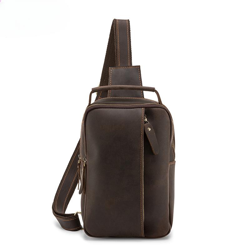 

Мужская сумка через плечо, нагрудная сумка, винтажная сумка из натуральной кожи, мужская сумка, мужская портативная сумка, нагрудная сумка кофейный