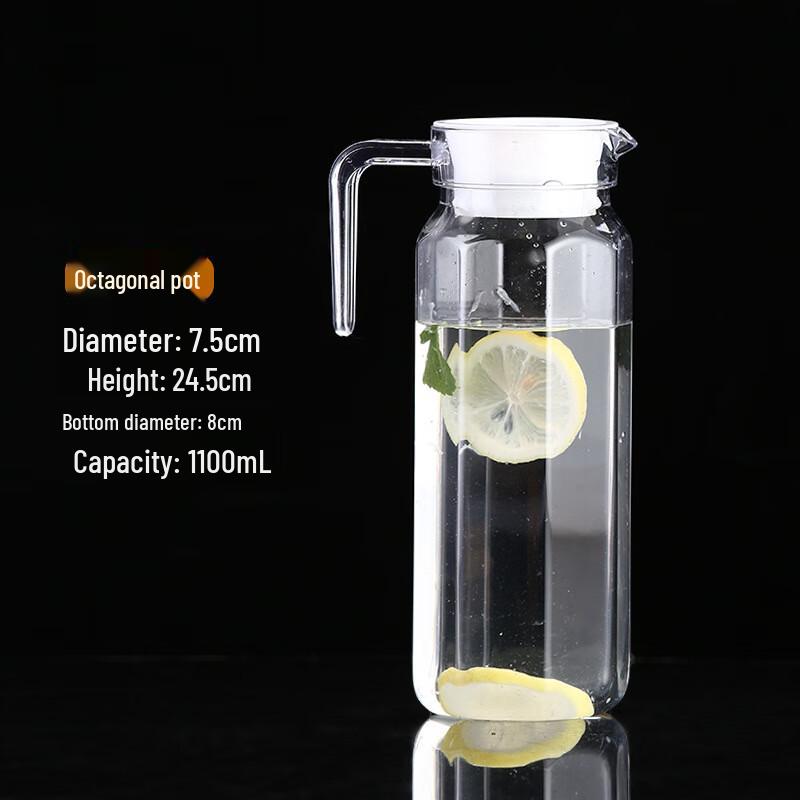 Commercial Unbreakable PC Acrylic Octagonal Pitcher 1.1L