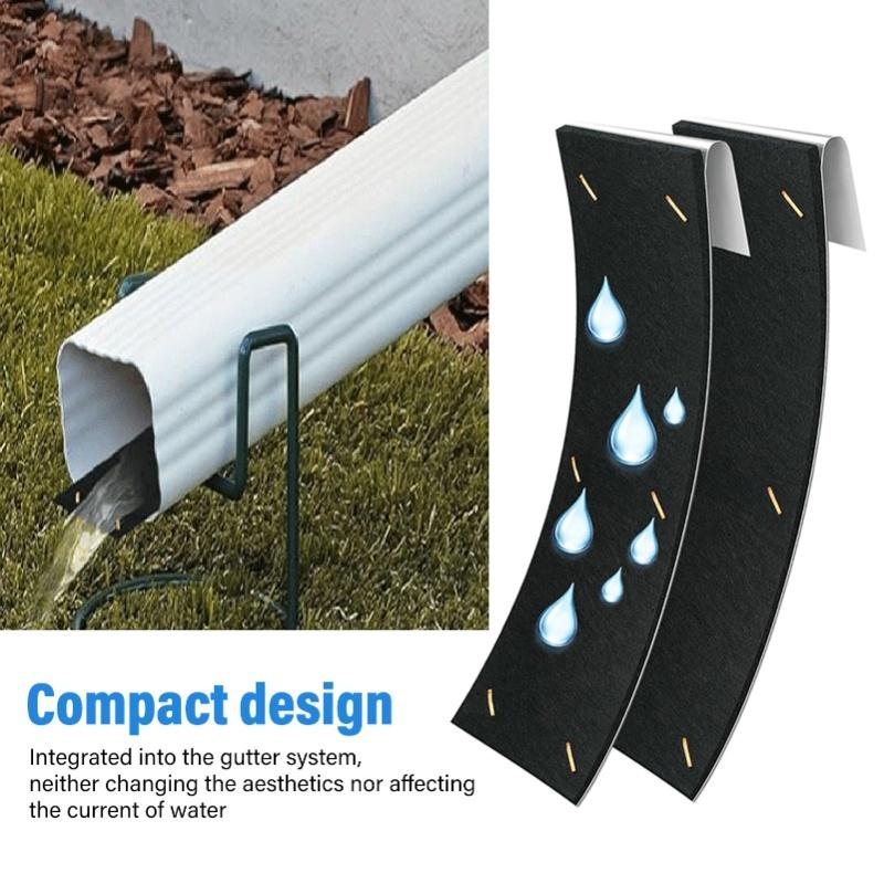 2PCS Noise Dampener Adjustable Rain Insert For Downspouts Portable Drainage Ditch Noise Reducer