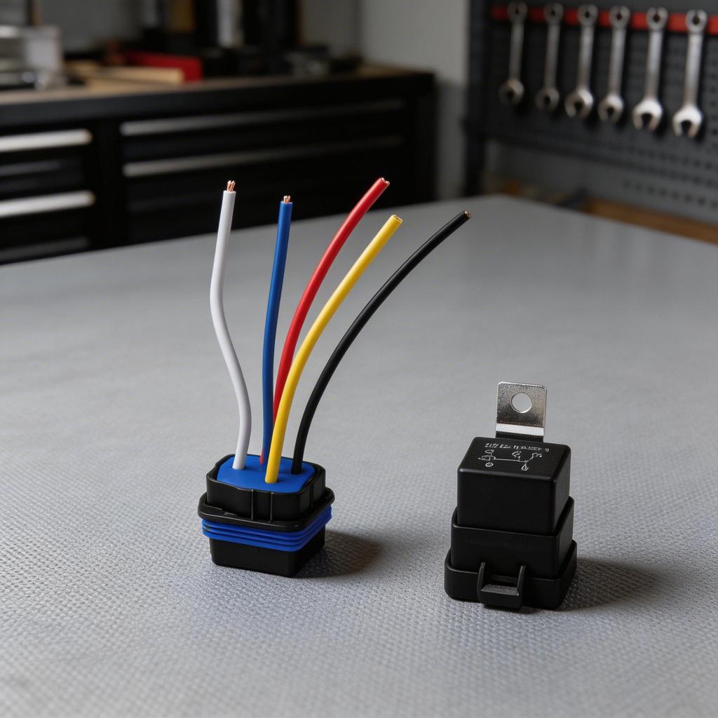 For Cars For Trucks 5-pin Relay Switch 12V Relay Harness For Car Wiring Black Waterproof Car Relay Harness Relay
