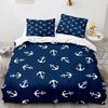 3D Print New Nautical Ocean Anchor Bedding Sets Ocean Spirit Duvet Cover King Queen Single Size Bed Linen Teens Boys Gift