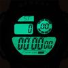 Sunflame CD2C0007-SV Men's Digital Watch, 5 ATM Water Resistant, Full EL Light, Stopwatch, Alarm Chime, Black