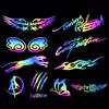 SCIONE Colorful Laser Car Stickers Cover Scratches Electric Car Stickers Body Stickers Motorcycle Tail Box Stickers Waterproof Sunscreen Stickers
