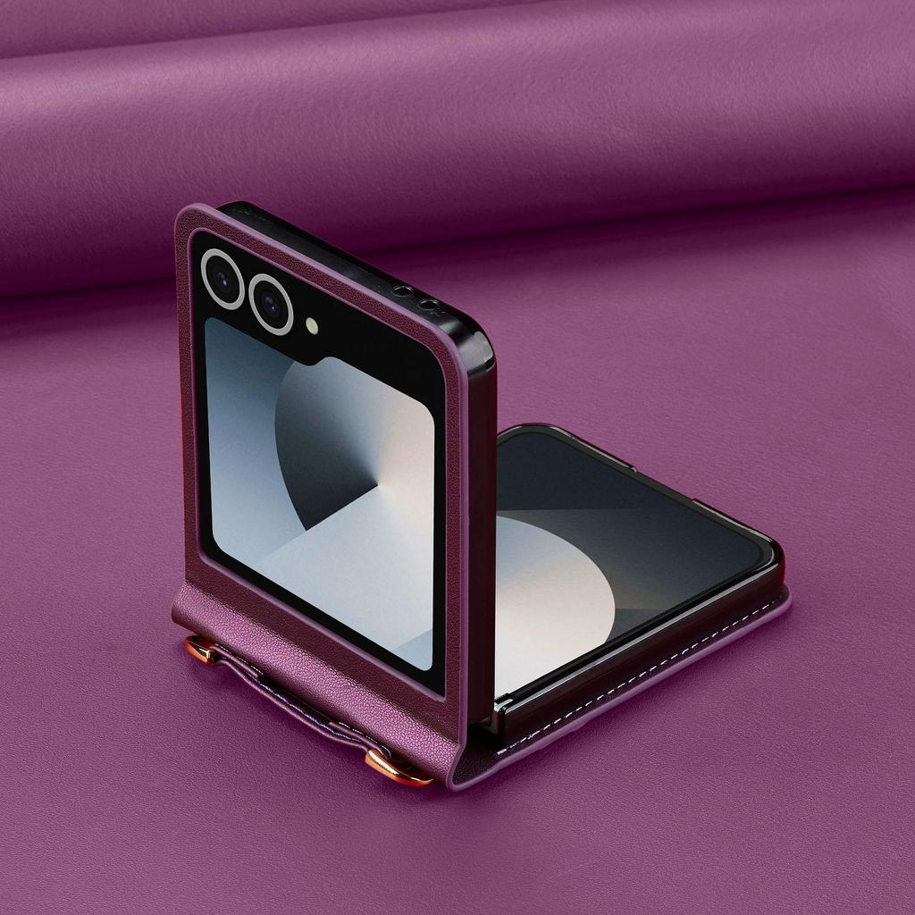 Samsung Galaxy Z Flip7 Leather Phone Case & Wallet (Compatible with Z Flip6/Flip4)