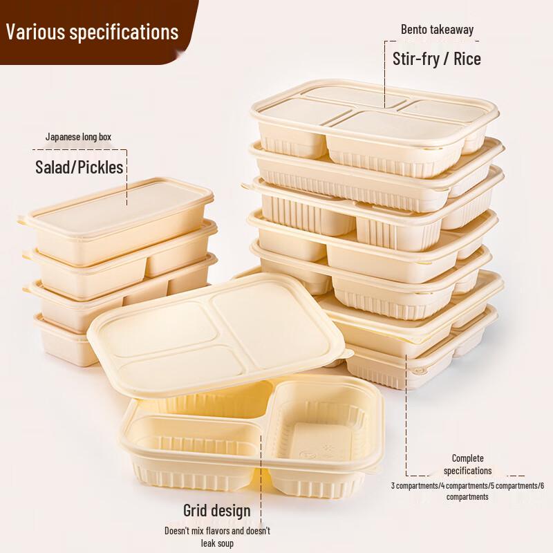 Viola Biodegradable 5-Compartment Takeaway Boxes