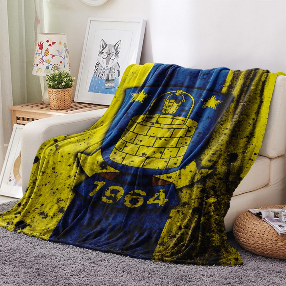 Brøndby IF  Print Flannel Blanket, High Quality Comfortable for All Seasons, Home Decor, Warmth and Comfort