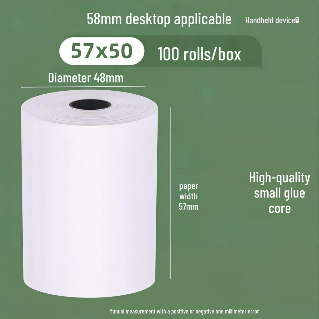 Thermo-Quittungspapierrollen: 57x50, 80x80, 80x60x50 für Supermarkt & Lieferservice
