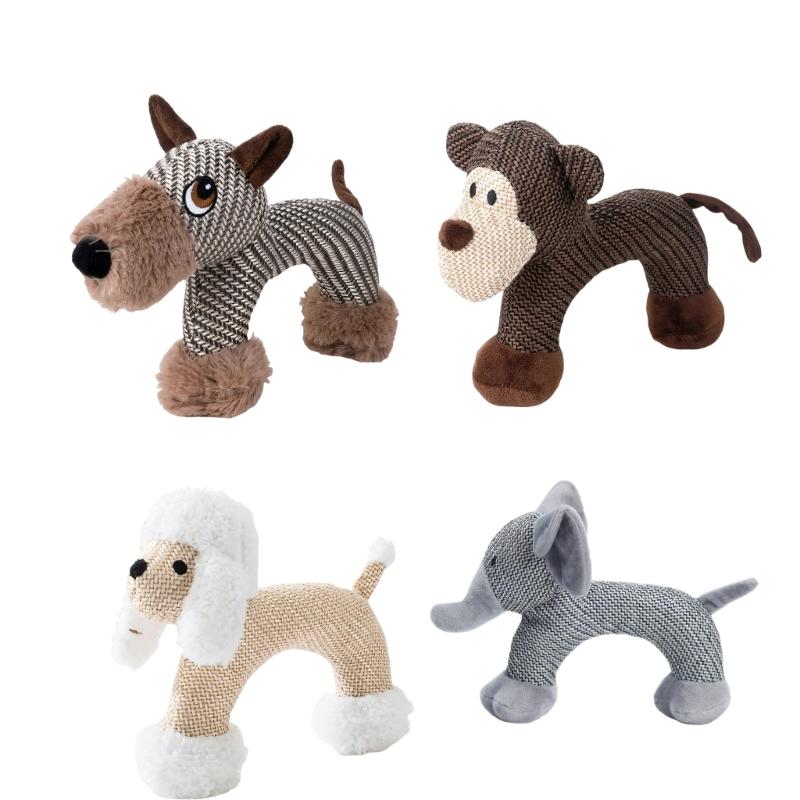 Fun Animal Shape Squeaky Toy For Dog Chewing and Tugging Entertainment Activity Teething Toy for Aggressive Chewers