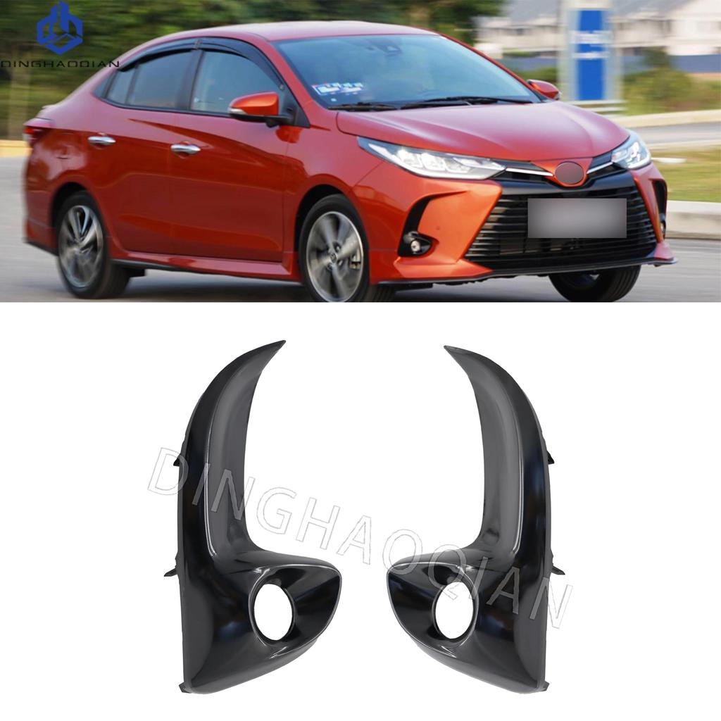 Car Front Fog Light Cover Lower Bumper Foglight Hole Grilles Bezel FitFor Toyota VIOS 2020 2021 2022 2023 2024