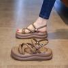 With Skirt Sandals Women's Summer New Versatile Fashion Retro Comfortable Casual Platform Beach Shoes
