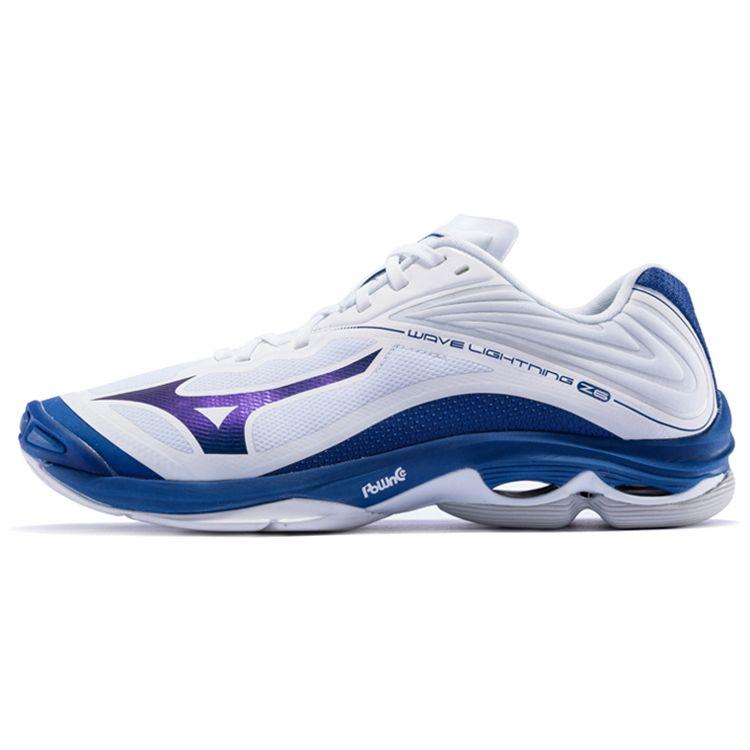 Mizuno Wave Lightning Z6 Shock Absorbing Non-Slip Breathable Lightweight Durable Low-Top Training Shoes Men sneakers White Blue V1GA200021 50