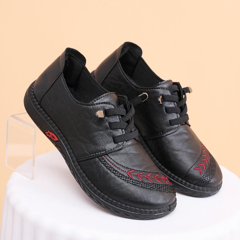 Cloth Shoes Spring and Autumn New Women's Single Shoes One Pedal Beef Tendon Sole Non-slip Soft Sole Comfortable Middle-aged and Elderly