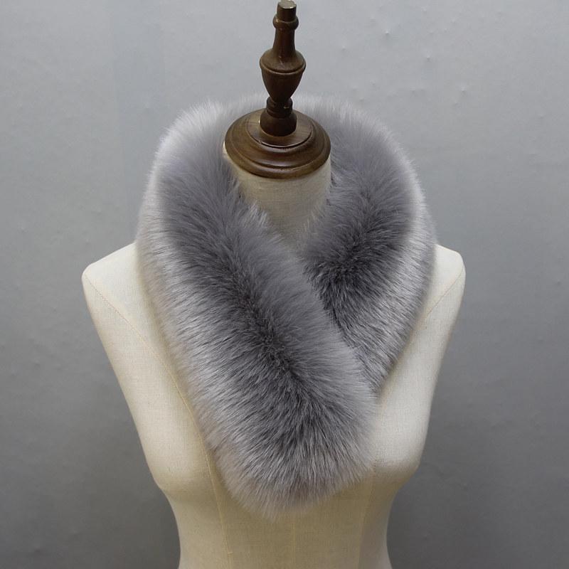 Damen Warmer Faux-Fuchs-Pelz Snood Schal: Dicke Krawattenkragen für Herbst & Winter