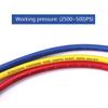 3PCS Refrigerant Charging Hose 500-25000PSI 1/4" Thread Fits for R12 R22 R134A Car Air Conditioning HVAC Charging Manifold Gauge