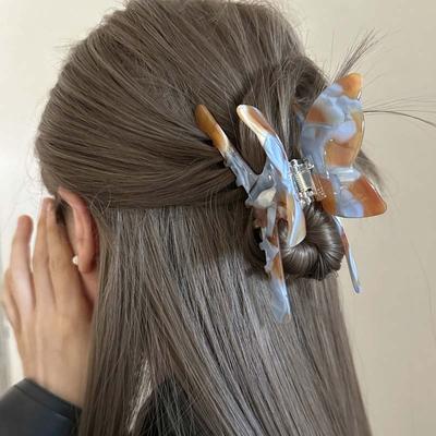 Vintage Acetate Motyl Spinka do Włosów dla Kobiet Moda Duża Motyl Krokodyl Krab Spinka do Włosów Akcesoria do Włosów