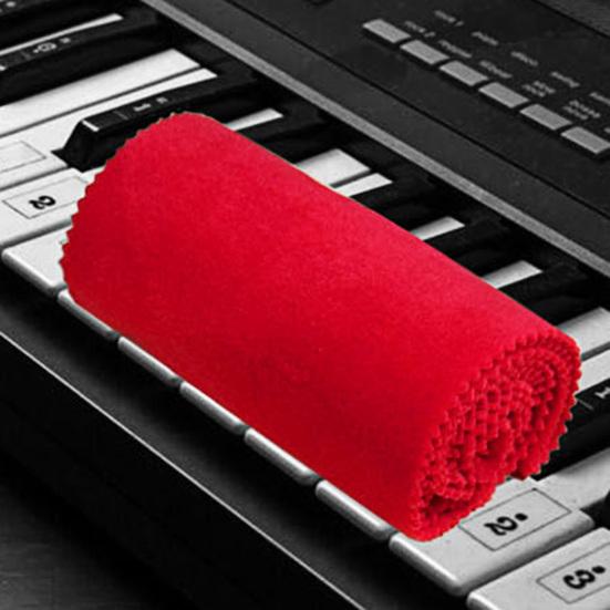 Piano Keyboard Anti-Dust Cover Flannel Key Cover Cloth 88 Keys Protective Dust Cover for Electronic Keyboard Digital Piano