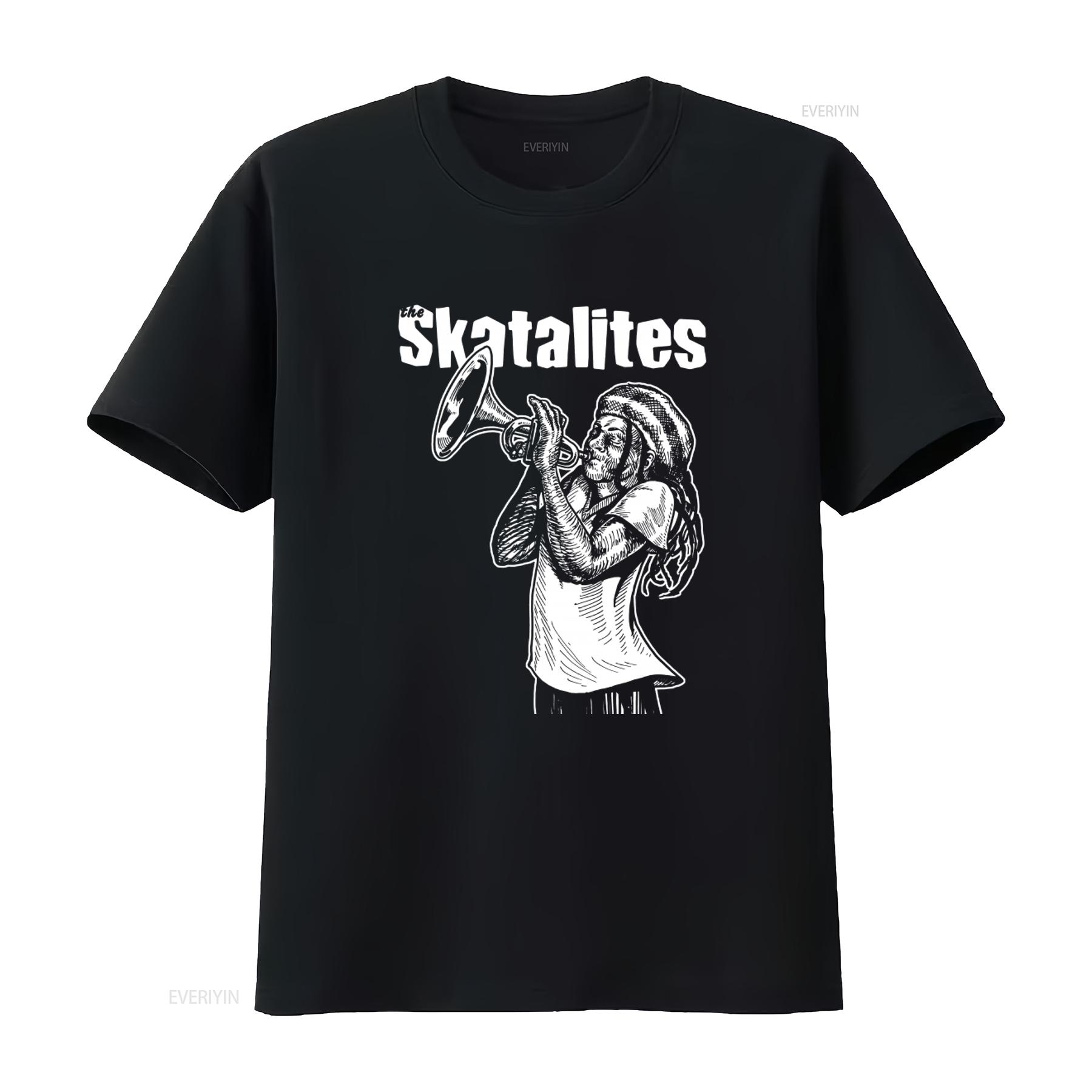 

The Skatalites Ska Reggae T Shirt with Trumpet Player Unique Music Themed Fashion for Men vintage Washed Unisex Breathable 4XL