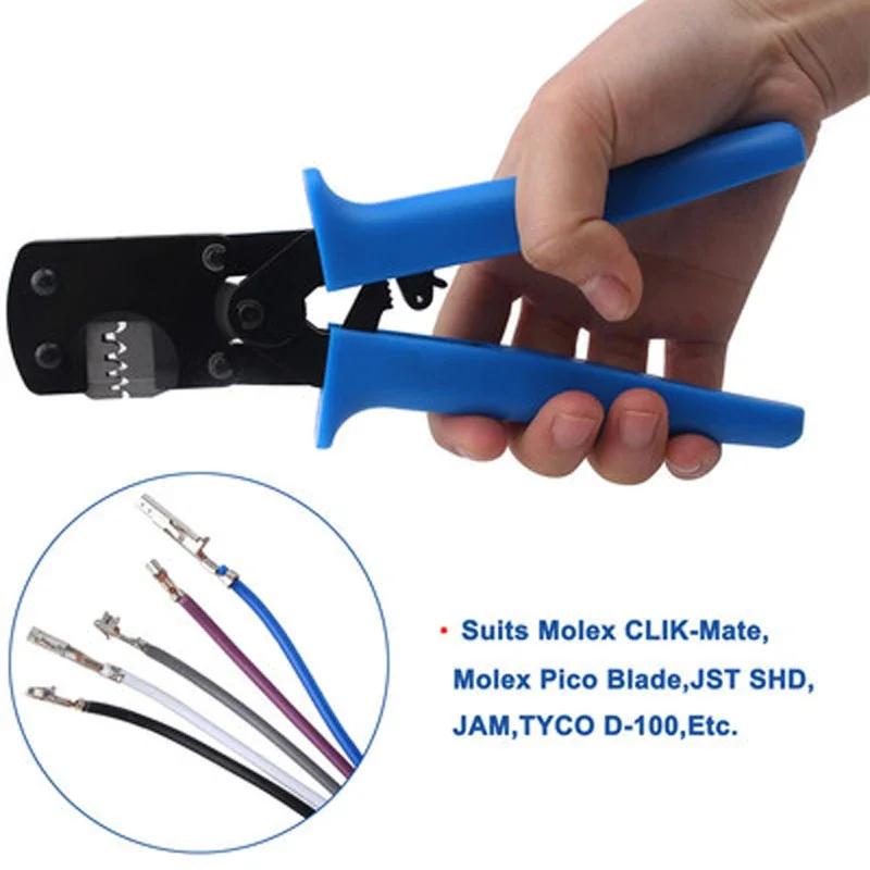 IWISS IWS-3220 Crimping Pliers - Hand Crimper Tool for JST SHD, JAM, TYCO D-100 | Crimp Range 0.03-0.5mm² (AWG 32-20)