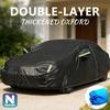 Двошаровий чохол для автомобіля, водонепроникний, стійкий до подряпин, захист від УФ-променів та снігу, зі стяжками для фіксації, сумкою для зберігання, світловідбивними смугами безпеки