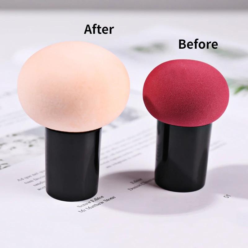 Esponja cosmética con cabeza de seta, esponja para maquillaje en polvo, esponja suave, multifunción, herramienta de maquillaje de belleza seca y húmeda