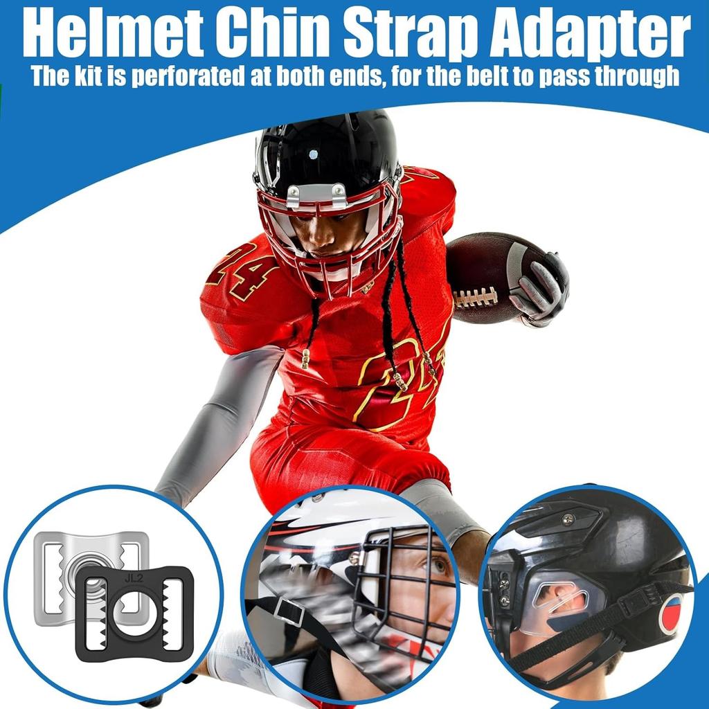31PCS Hockey Helmet Repair Kit, Football Helmet Hardware Kit Include 2 J Clips/ 4 Rubber Gaskets/ 4 R Shape Football Visor Clips/ 16 Screw Nuts
