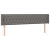 vidaXL Kopfteil mit Ohren Dunkelgrau 183x16x78/88 cm Stoff