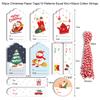 48/50Pcs Merry Christmas Kraft Paper Tags DIY Handmade Gift Wrapping Paper Labels Santa Claus Hang Tag Ornaments New Year Decor