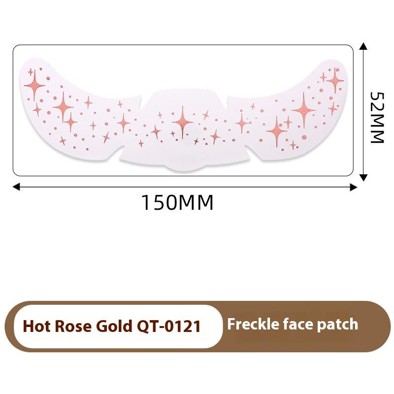 Heißes Roségold Sommersprossen Temporäre Tattoo Aufkleber Heißprägung Sommersprossen Make-up Patches Gesichts-Make-up