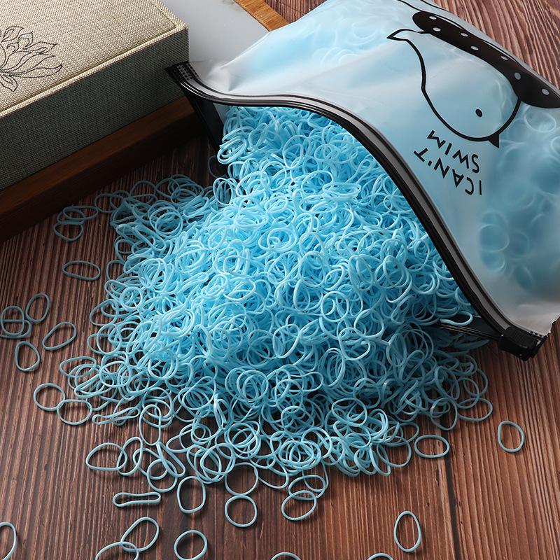 Einweg-Gummibänder für Kinder mit kleinem Lederetui - Haarschmuck für Mädchen