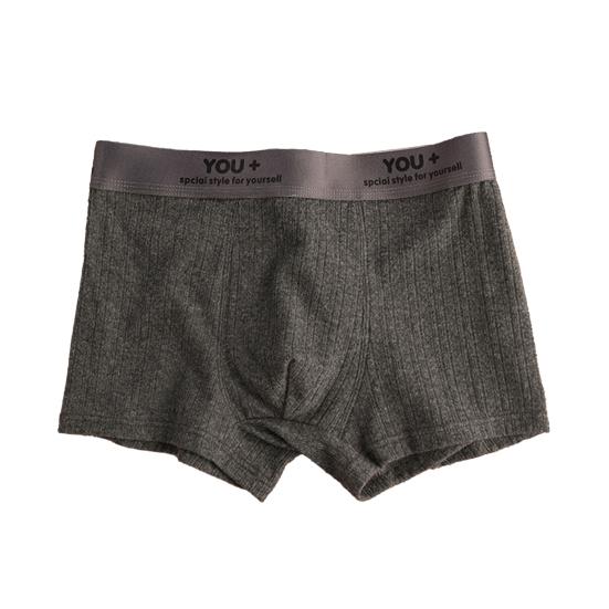 Men Boxer Underwear Elastic Mid-Waist Design Breathable Comfortable Shorts Briefs Letter Print U-Convex Panties